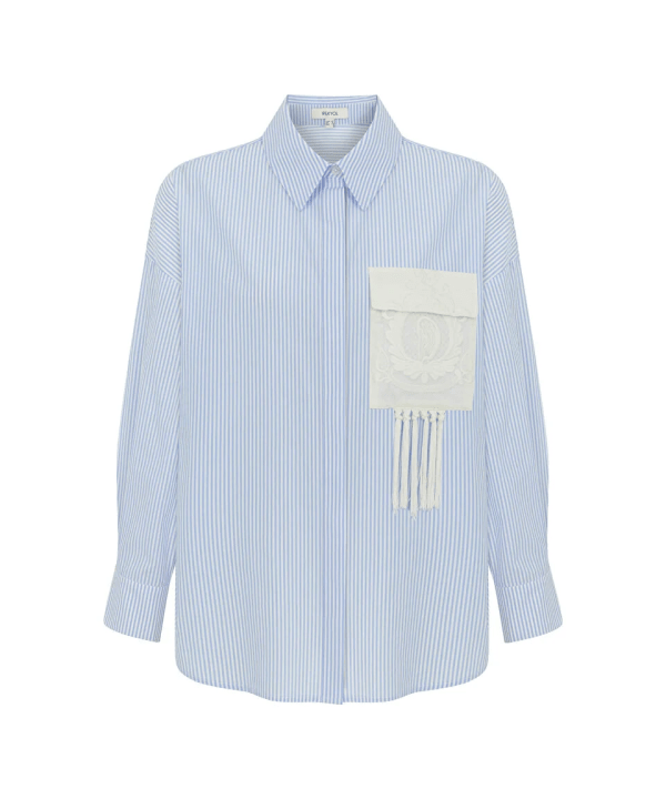 Line Pattern Embroidered Shirt – Rocco